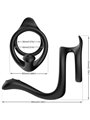 Armony Stay Hard - Double Black Silicone Phallic Ring with Anal Plug