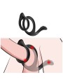 Armony Stay Hard - Double Black Silicone Phallic Ring with Anal Plug