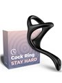 Armony - Double Black Silicone Phallic Ring with Anal Plug