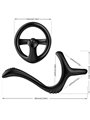 Armony - Double Black Silicone Phallic Ring with Anal Plug