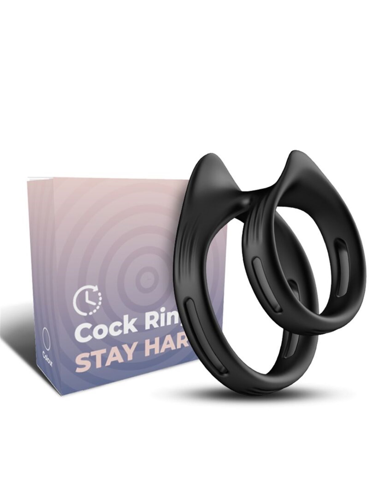 Armony - Double Silicone Phallic Ring Black