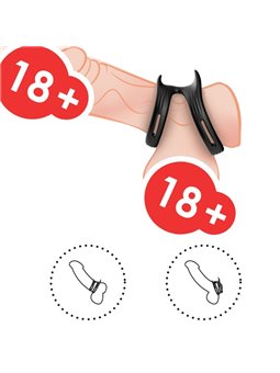 Armony - Double Silicone Phallic Ring Black