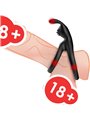 Armony - Double Black Silicone Phallic Ring with Rabbit Stimulator