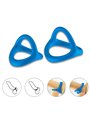 Armony Tresor - Anello Fallico Triplo in Silicone Blu