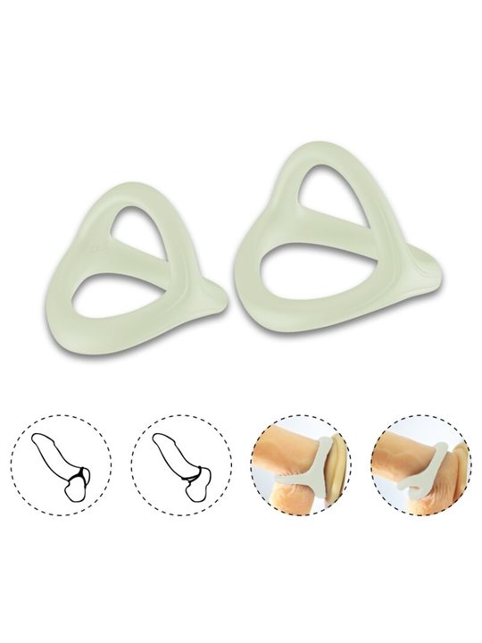 Armony Tresor - Anello Fallico Triplo in Silicone Fluorescente