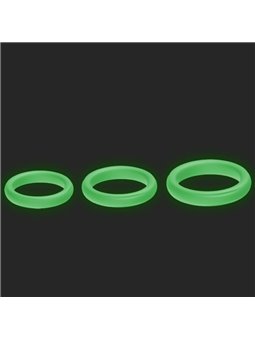 Armony - Set of 3 Fluorescent Silicone Phallic Rings