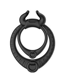 Armony Bull's Love - Anello Fallico Doppio in Silicone Nero
