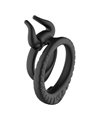 Armony Bull's Love - Anello Fallico Doppio in Silicone Nero