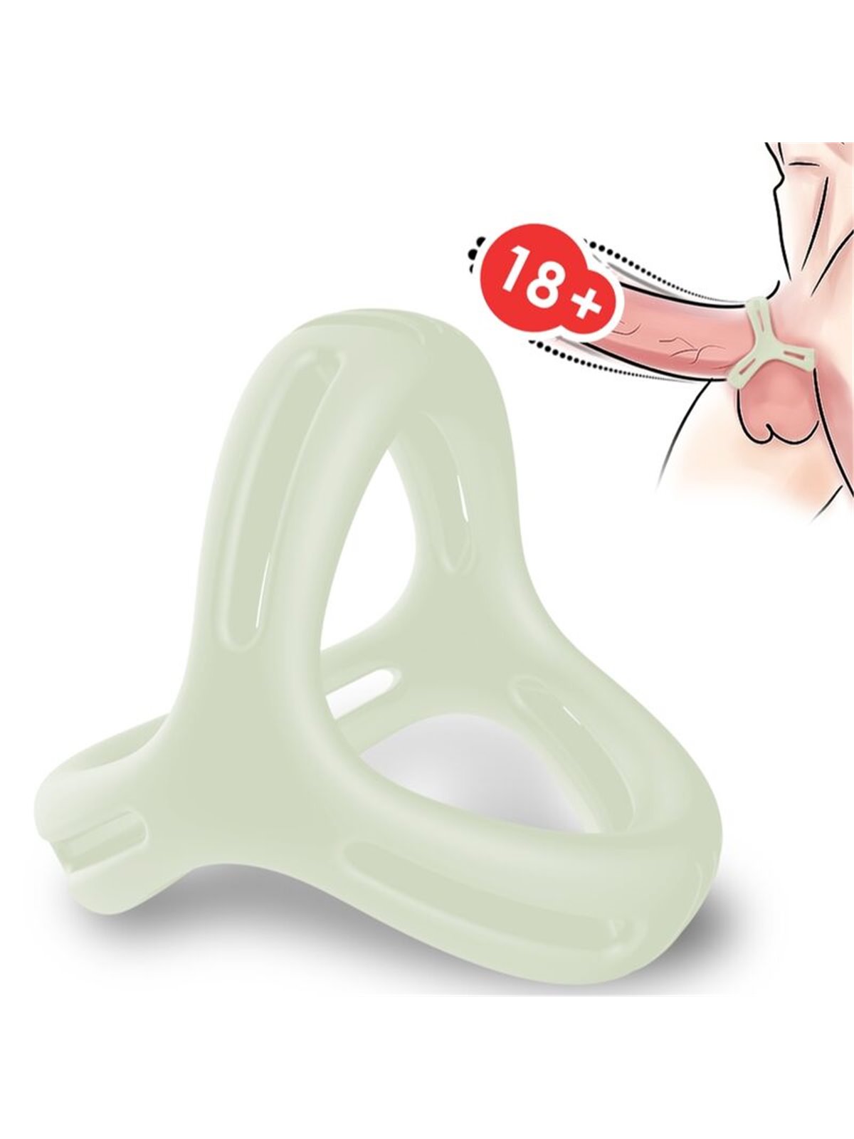 Armony X-Ring - Anello Fallico Multiposizione in Silicone Fluorescente