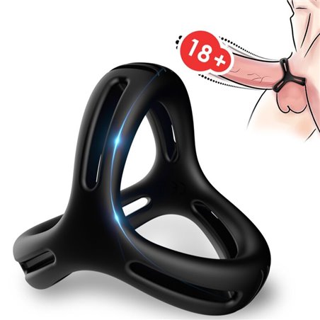 Armony X-Ring - Anello Fallico Multiposizione in Silicone Nero