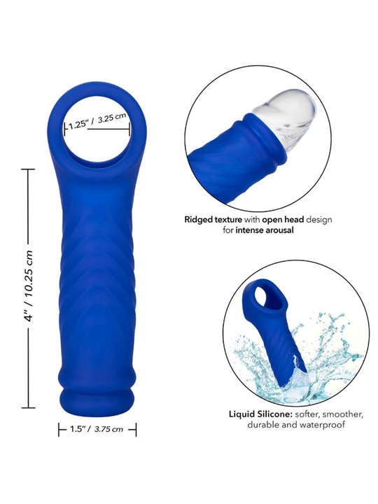 Calexotics Admiral - Guaina Fallica in Silicone Liquido Blu