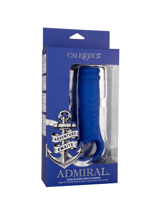 Calexotics Admiral - Guaina Fallica in Silicone Liquido Blu