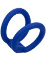 Calexotics Admiral - Anello Fallico Doppio in Silicone Liquido Blu
