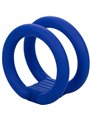 Calexotics Admiral - Anello Fallico Doppio in Silicone Liquido Blu