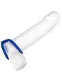 Calexotics Admiral - Anello Fallico Doppio in Silicone Liquido Blu
