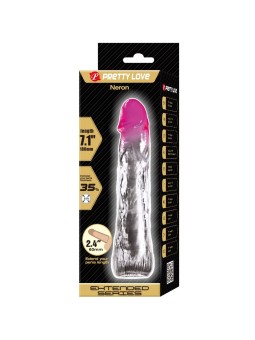 Pretty Love Neron - Guaina Fallica in Silicone Trasparente e Rosa 6 Cm