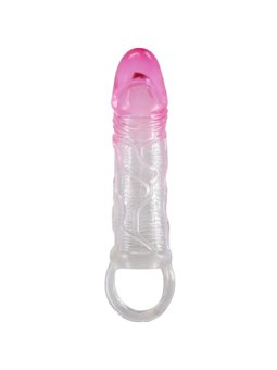 Pretty Love Odes - Guaina Fallica in Silicone Trasparente e Rosa 2 Cm