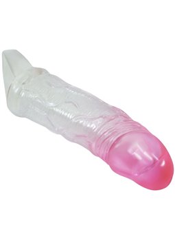 Pretty Love Odes - Guaina Fallica in Silicone Trasparente e Rosa 2 Cm