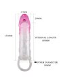 Pretty Love Odes - Guaina Fallica in Silicone Trasparente e Rosa 2 Cm