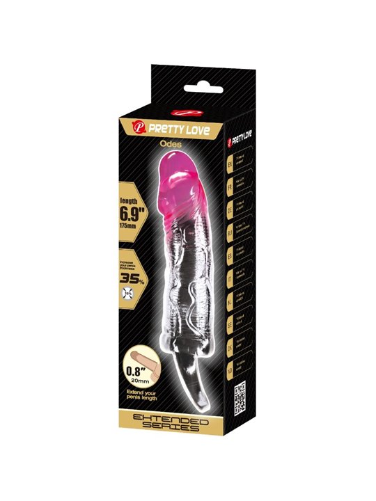 Pretty Love Odes - Guaina Fallica in Silicone Trasparente e Rosa 2 Cm