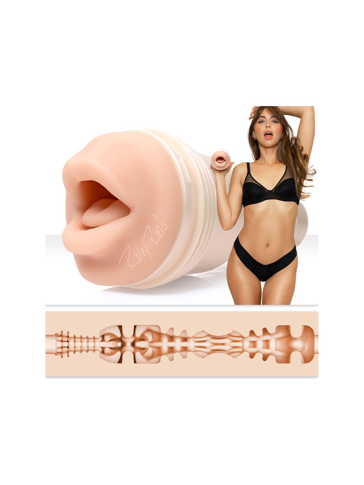 Fleshlight - Masturbatore Uomo Bocca Realistica di Riley Reid