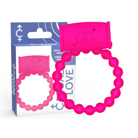Casual Love Vibrating Ring - Anello Fallico Vibrante con Perline - Rosa
