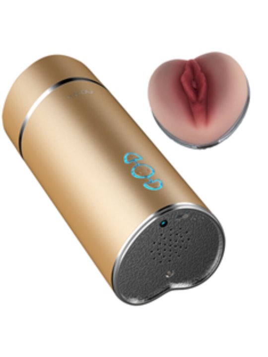 Armony - Masturbatore Maschile Vibrante Vagina in Silicone Dorato
