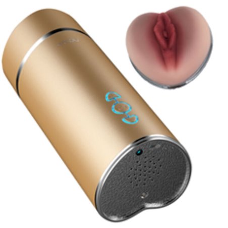 Armony - Masturbatore Maschile Vibrante Vagina in Silicone Dorato
