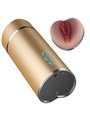 Armony - Masturbatore Maschile Vibrante Vagina in Silicone Dorato