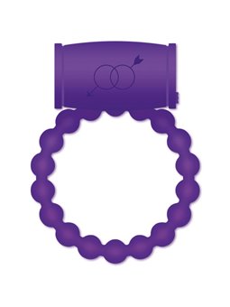 Casual Love Vibrating Ring - Anello Fallico Vibrante con Perline - Viola