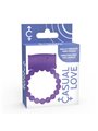 Casual Love Vibrating Ring - Anello Fallico Vibrante con Perline - Viola