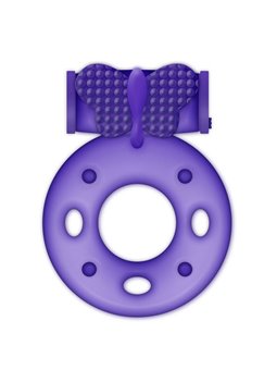 Casual Love Vibrating Ring - Anello Fallico Vibrante Farfalla - Viola