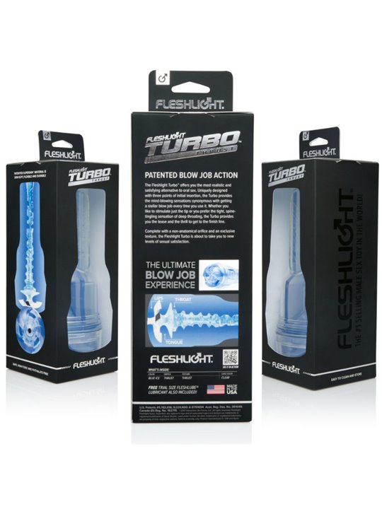 Fleshlight Turbo Thrust - Masturbatore Uomo in Silicone Blu