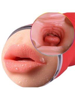 Armony - Masturbatore Maschile Doppio Vagina e Bocca Colore Rosso