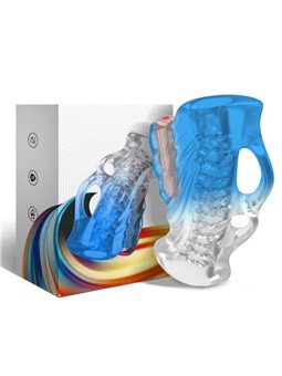 Armony - Masturbatore Maschile da Dito Blu Gradiente con Vibrazione