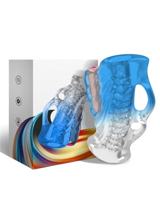 Armony - Masturbatore Maschile da Dito Blu Gradiente con Vibrazione