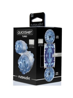 Fleshlight Quickshot Turbo - Masturbatore Uomo in Silicone Blu