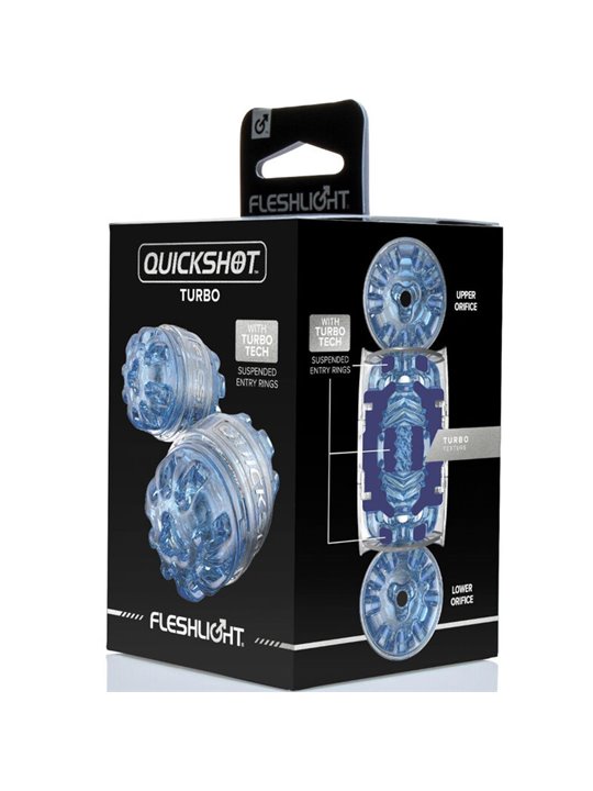 Fleshlight Quickshot Turbo - Masturbatore Uomo in Silicone Blu