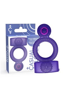 Casual Love-  Casual Ring Vibrating Double Pleasure Purple