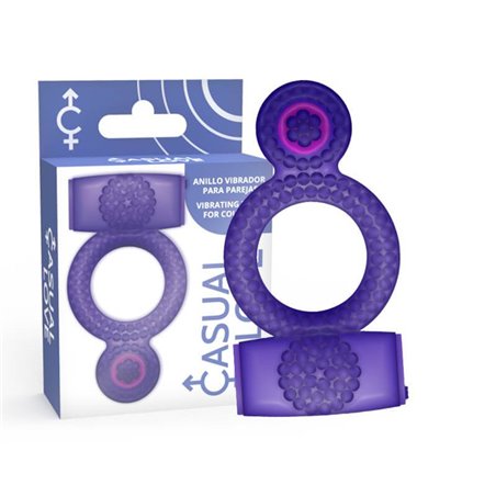 Casual Love-  Casual Ring Vibrating Double Pleasure Purple