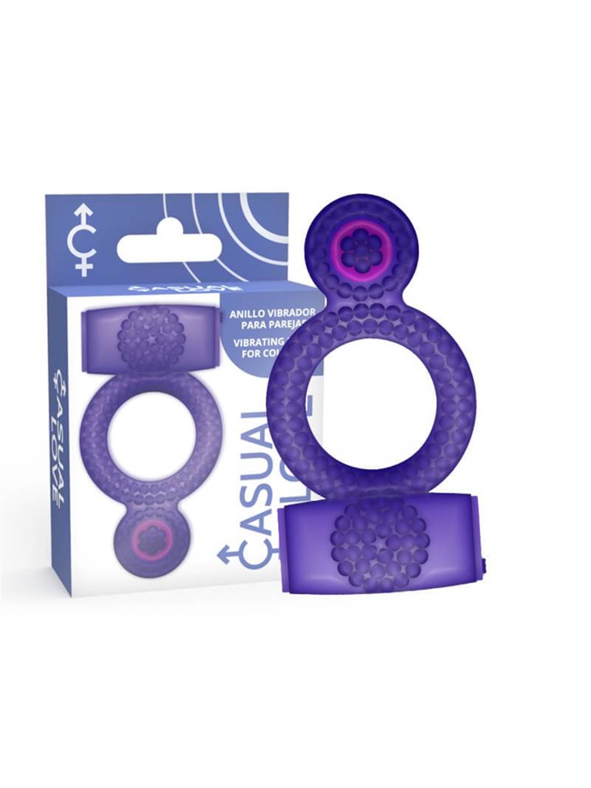Casual Love-  Casual Ring Vibrating Double Pleasure Purple