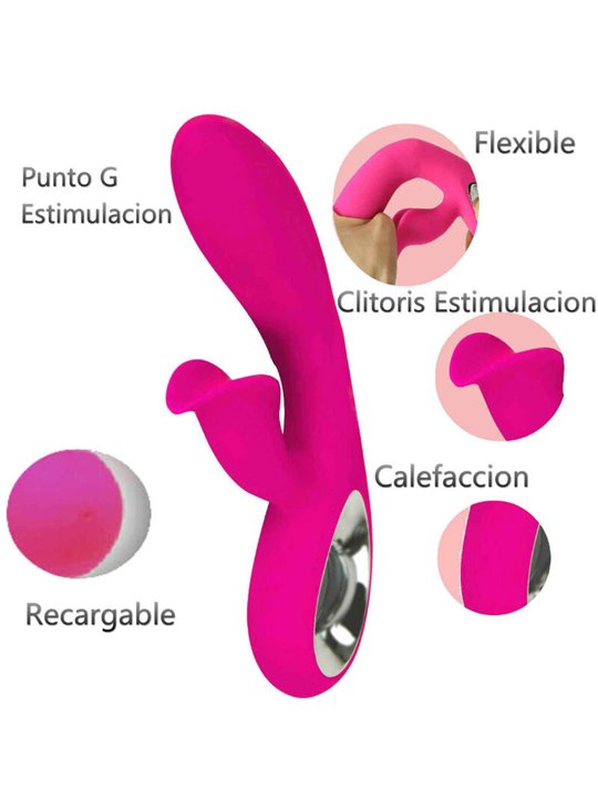 Armony Daro - Fuchsia Silicone Rabbit Vibrator 36 Vibrations