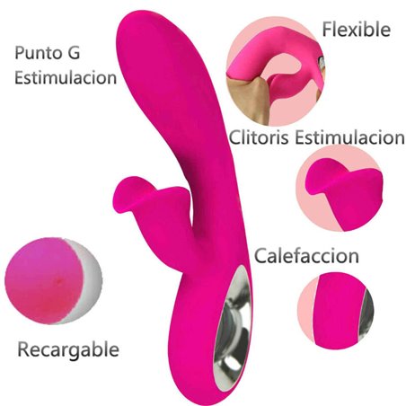 Armony Daro - Fuchsia Silicone Rabbit Vibrator 36 Vibrations