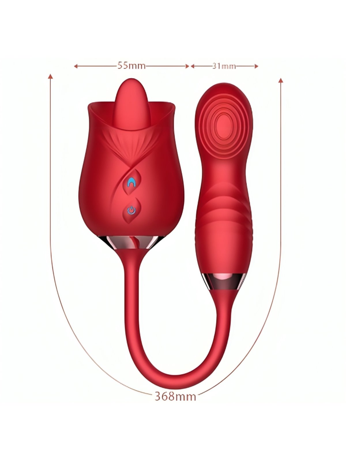Armony Delight Flower - Vibratore Stimolatore Bumping Rosso con Lingua