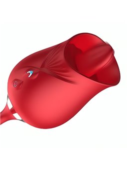 Armony Delight Flower - Red Bumping Vibrator with Tongue