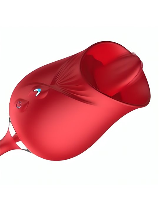 Armony Delight Flower - Red Bumping Vibrator with Tongue