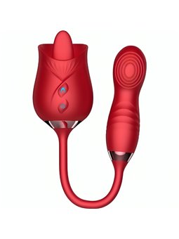 Armony Delight Flower - Vibratore Stimolatore Bumping Rosso con Lingua