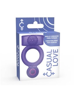Casual Love Vibrating Ring - Anello Fallico con Vibrazione - Viola