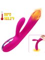 Armony - Vibratore Rabbit Flessibile con Effetto Calore Fucsia