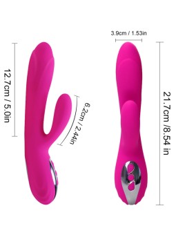 Armony - Vibratore Rabbit Flessibile con Effetto Calore Fucsia
